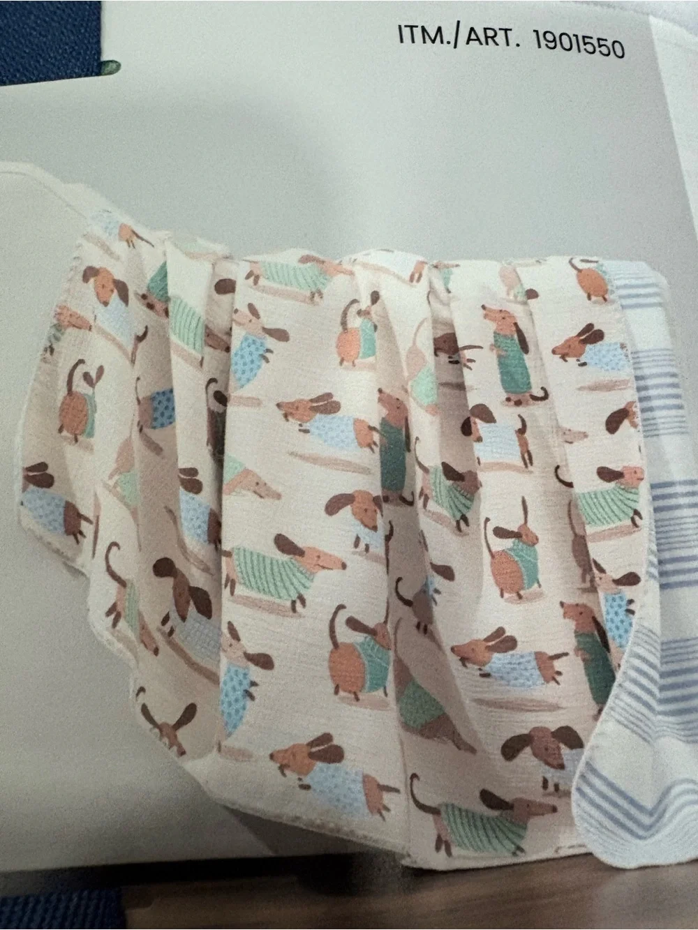 NWT wiener dog throw